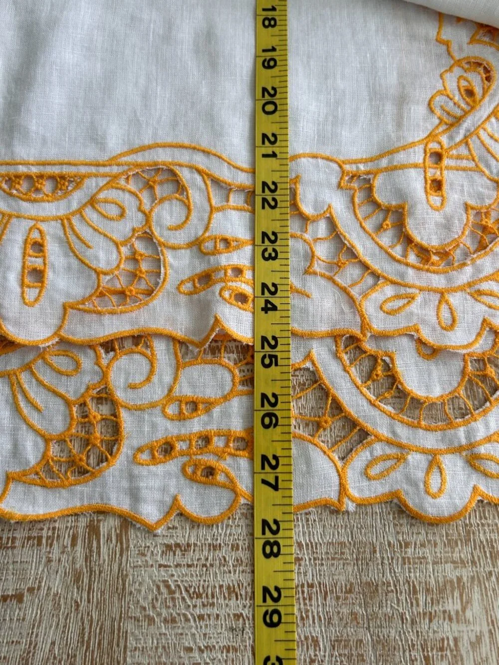 J. CREW Cutwork Tunic/Top/Blouse/Shirt Linen White Yellow‎ Embroidered Small